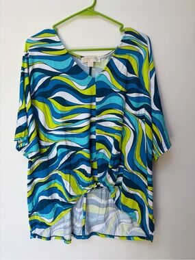 Michael Kors Color Multi Tie Front Blouse